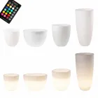 Florero con Iluminación Led o Solar Diseño Moderno de Varios Tamaños - Svasostar Viadurini