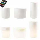 Florero con Iluminación Solar o Diseño Led para Interior o Exterior - Cilindrostar Viadurini