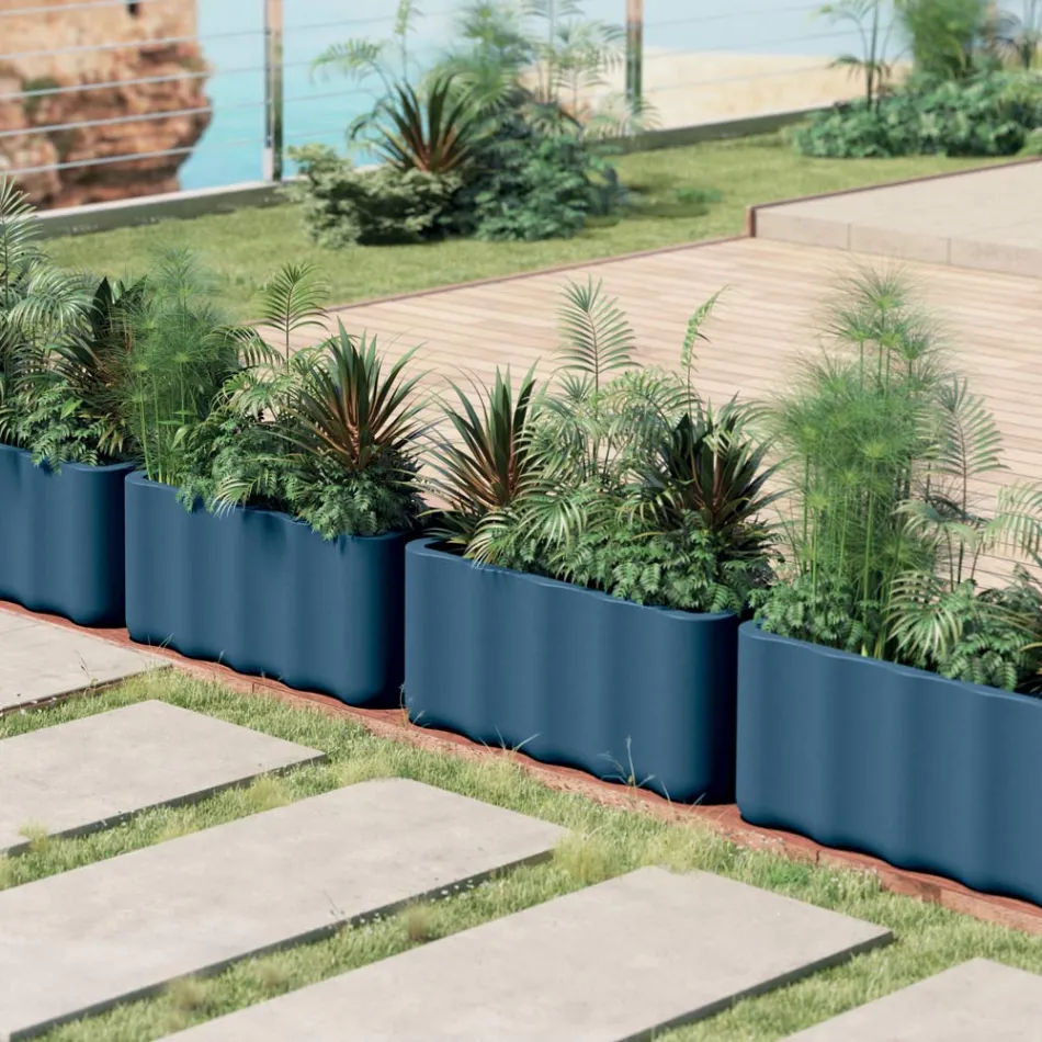 Jarrón de exterior en polietileno de colores Made in Italy - Messy Viadurini