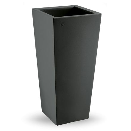 Florero cuadrado para exteriores en polietileno de colores Made in Italy - Marilard Viadurini