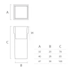 Jardinera Cuadrada en Polietileno Coloreado Made in Italy - Vidal Viadurini