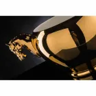 Jarrón de interior en cerámica blanca u oro de 24 k hecho a mano en Italia - Jacky Viadurini