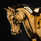 Jarrón de interior en cerámica blanca u oro de 24 k hecho a mano en Italia - Jacky Viadurini