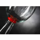 Jarrón de interior en cristal de Murano con detalle rojo Made in Italy - Copernicus Viadurini