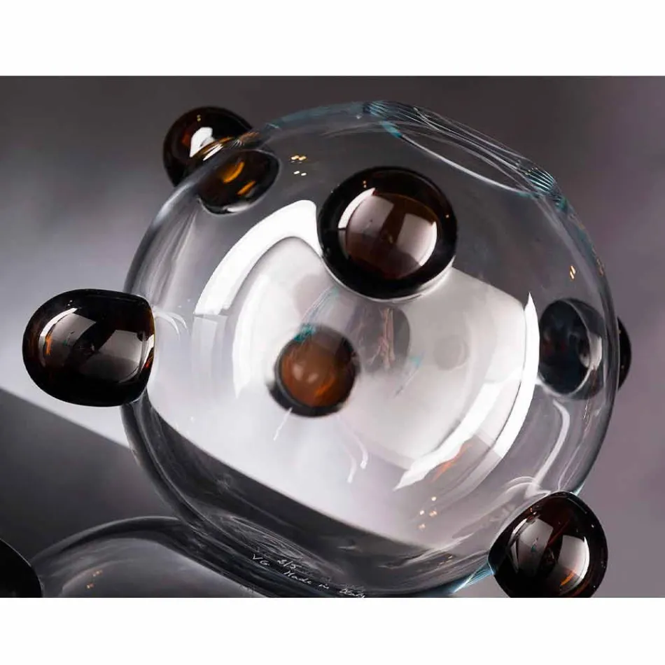 Jarrón de interior redondo en vidrio soplado de Murano Made in Italy - Astore Viadurini