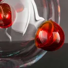 Jarrón de interior redondo en vidrio soplado de Murano Made in Italy - Astore Viadurini