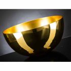 Jarrón de interior redondo en vidrio soplado con acabado en oro de 24 k Made in Italy - Dorado Viadurini