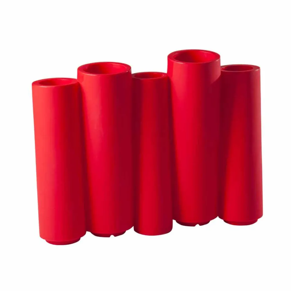 Jarrón decorativo en color Slide Bamboo de diseño moderno hecho en Italia. Viadurini