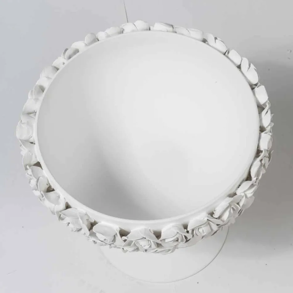 Jarrón decorativo de interior en cerámica Biana con decoración Made in Italy - Camogli Viadurini