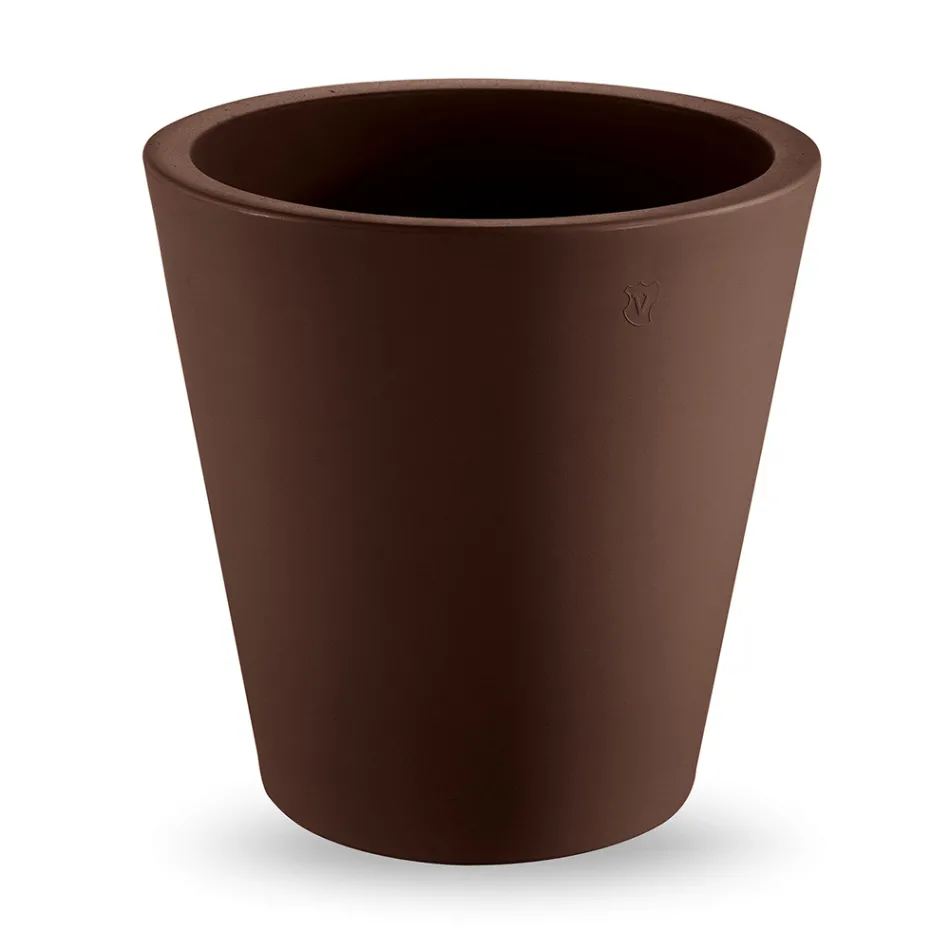 Jarrón decorativo redondo de polietileno de colores Made in Italy - Mengo Viadurini