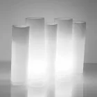 Jarrón decorativo brillante Slide Bamboo de diseño moderno hecho en Italia Viadurini