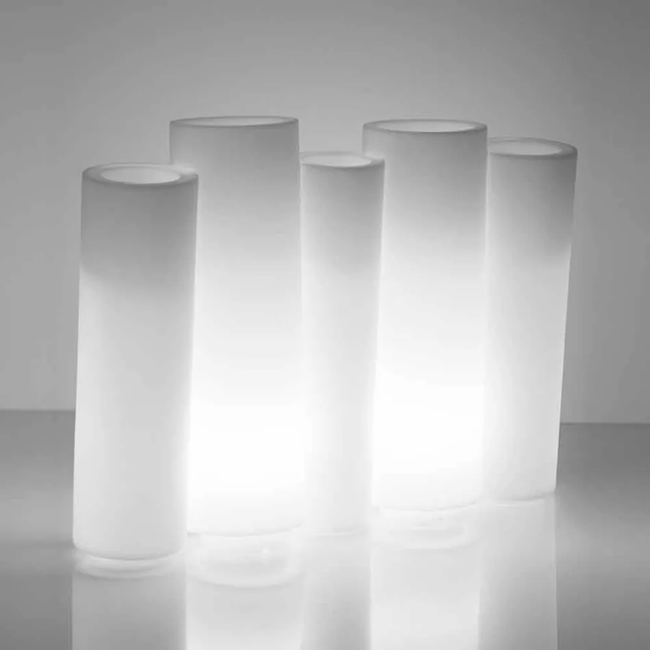 Jarrón decorativo brillante Slide Bamboo de diseño moderno hecho en Italia Viadurini