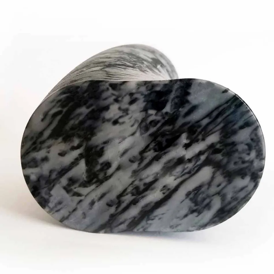 Jarrón decorativo moderno en mármol Bardiglio Fiorito Made in Italy - Dido Viadurini