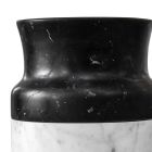 Decoración de jarrón en mármol blanco de Carrara y diseño de marquinia negra - Calar Viadurini