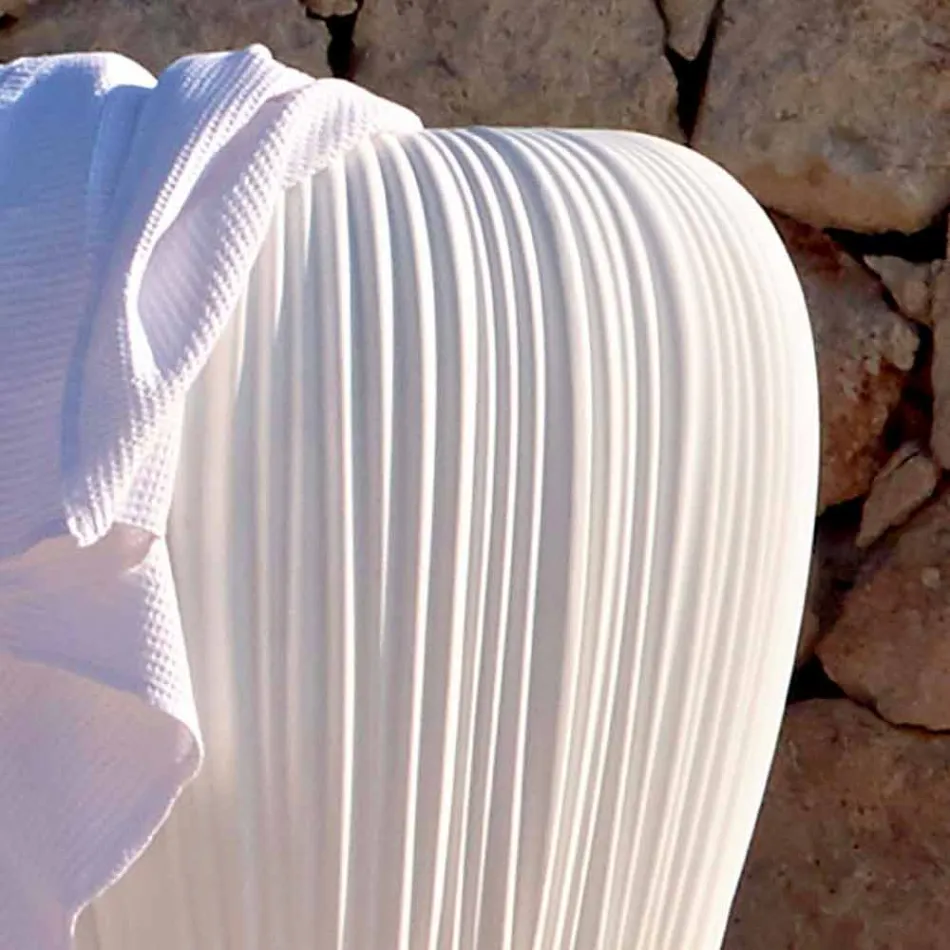 Jarrón de decoración para interiores o exteriores en polietileno 2 piezas - Skin by Myyour Viadurini