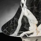 Jarrón de interior elegante en mármol blanco y negro Made in Italy - Original Viadurini