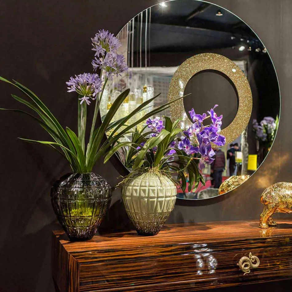 Elegante jarrón de vidrio para interior Made in Italy - Clarabella Viadurini