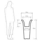 Jardinera redonda de polietileno Made in Italy - Tremont Viadurini