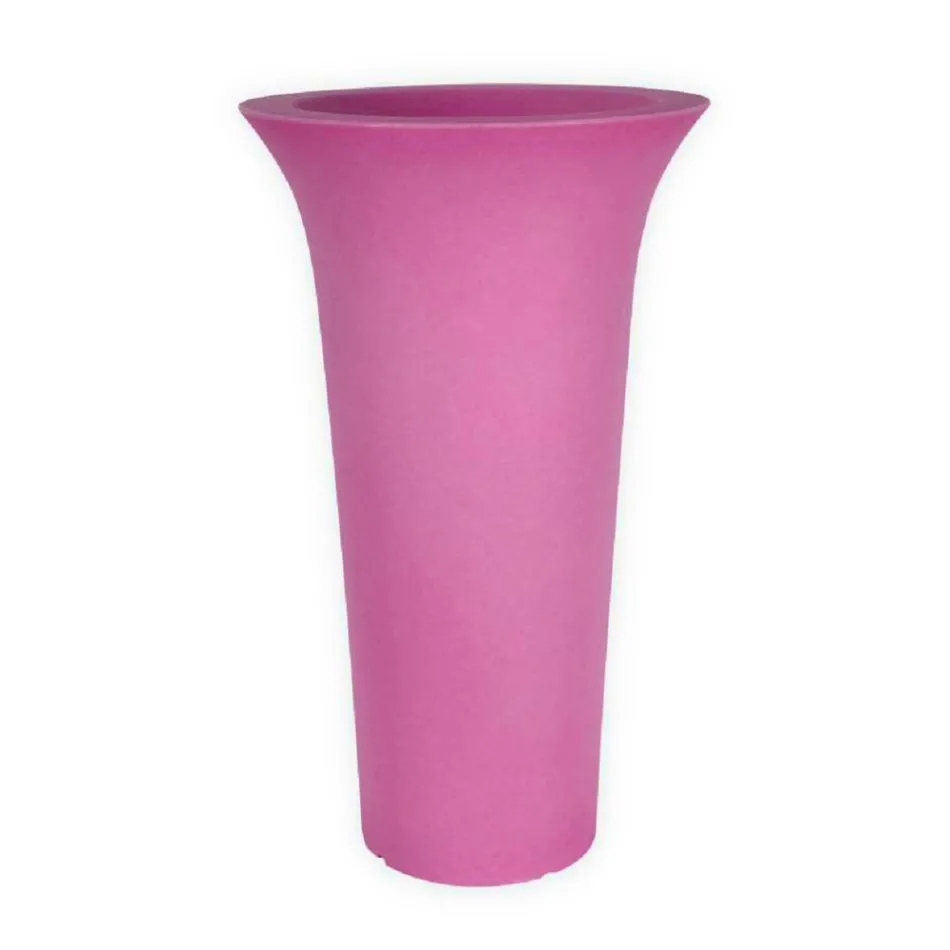 Jardinera redonda de polietileno Made in Italy - Tremont Viadurini