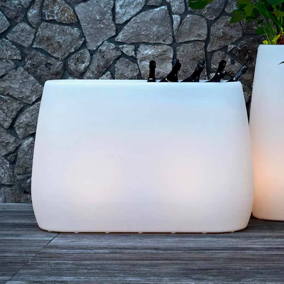 Macetero en plástico luminoso, diseño en 3 tamaños - Pandora by Myyour Viadurini