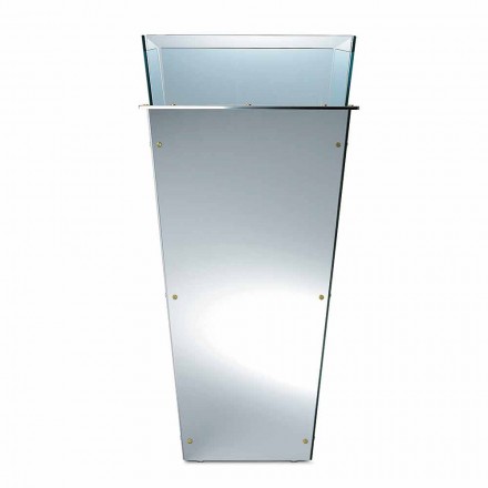 Jarrón independiente en vidrio y paneles intercambiables 3 dimensiones - Ghenna Viadurini