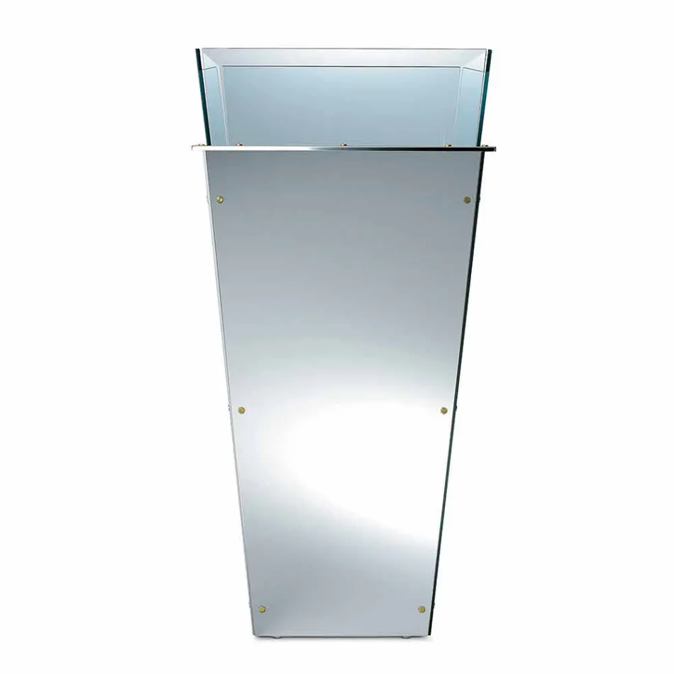 Jarrón independiente en vidrio y paneles intercambiables 3 dimensiones - Ghenna Viadurini