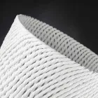 Jarrón de cerámica hecho a mano con trama tejida Made in Italy - Napoleón Viadurini