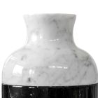 Jarrón en mármol blanco de Carrara y diseño de lujo en Marquinia negro - Calar Viadurini