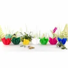 Jarrón multiusos de interior / exterior verde pina, diseño moderno hecho en Italia Viadurini