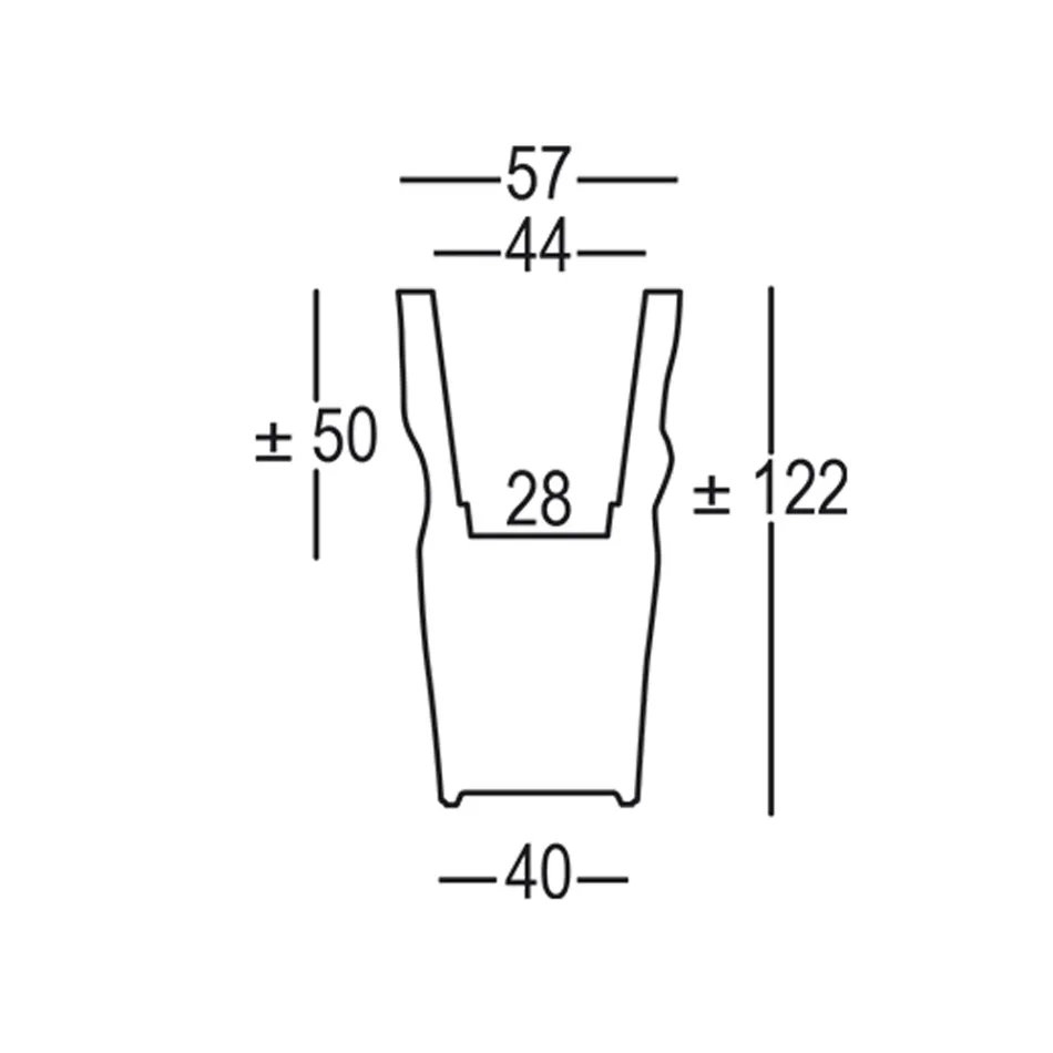 Jarrón de exterior brillante en polietileno opaco Made in Italy - Proud Viadurini