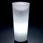 Jarrón alto iluminado para interiores en polietileno perlado, fabricado en Italia - Devid Viadurini