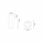 Jarrón luminoso de plástico para exteriores o interiores, 3 dimensiones - Gem by Myyour Viadurini