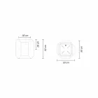 Jarrón luminoso de plástico para exteriores o interiores, 3 dimensiones - Gem by Myyour Viadurini