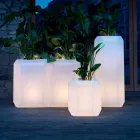 Jarrón luminoso de plástico para exteriores o interiores, 3 dimensiones - Gem by Myyour Viadurini