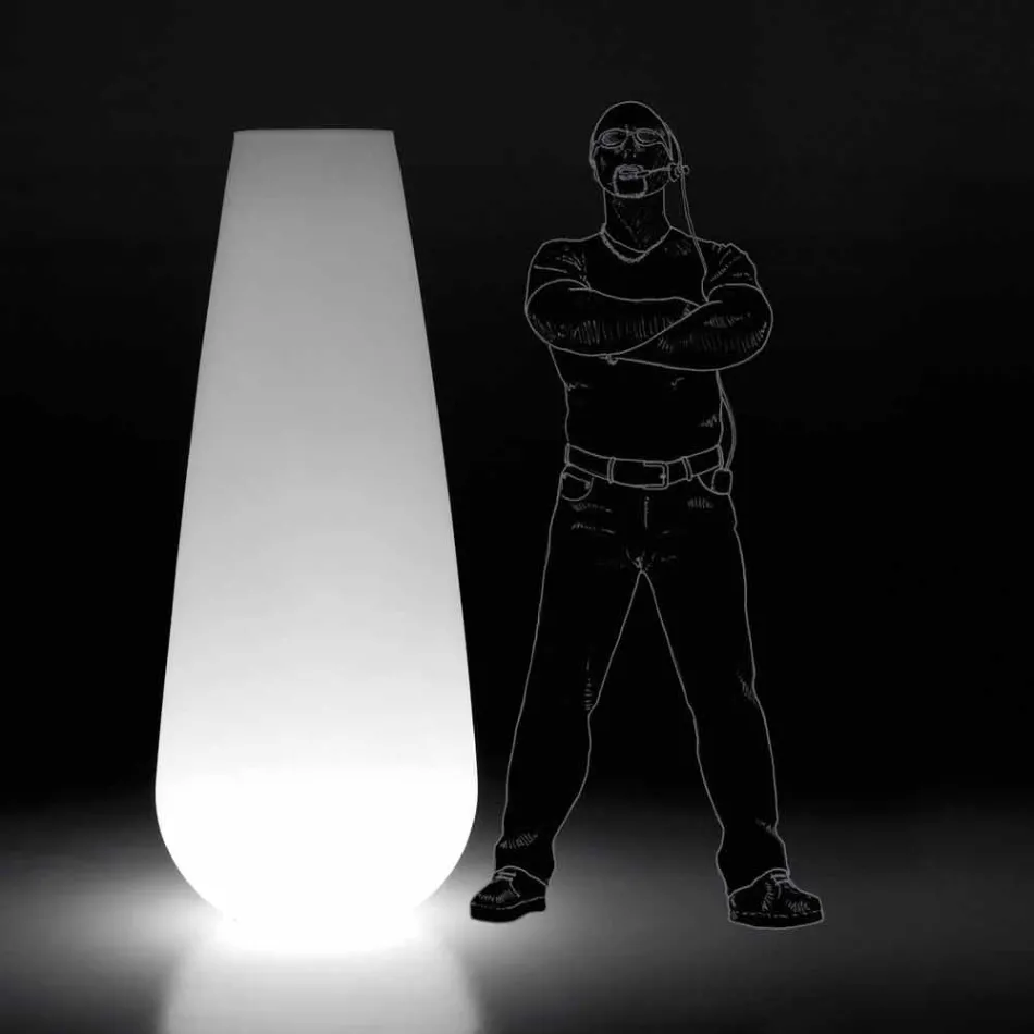 Jarrón Luminoso para Diseño Exterior en Polietileno Made in Italy - Menea Viadurini