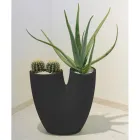 Jarrón de jardín de colores moderno en polietileno Made in Italy - Flowes Viadurini