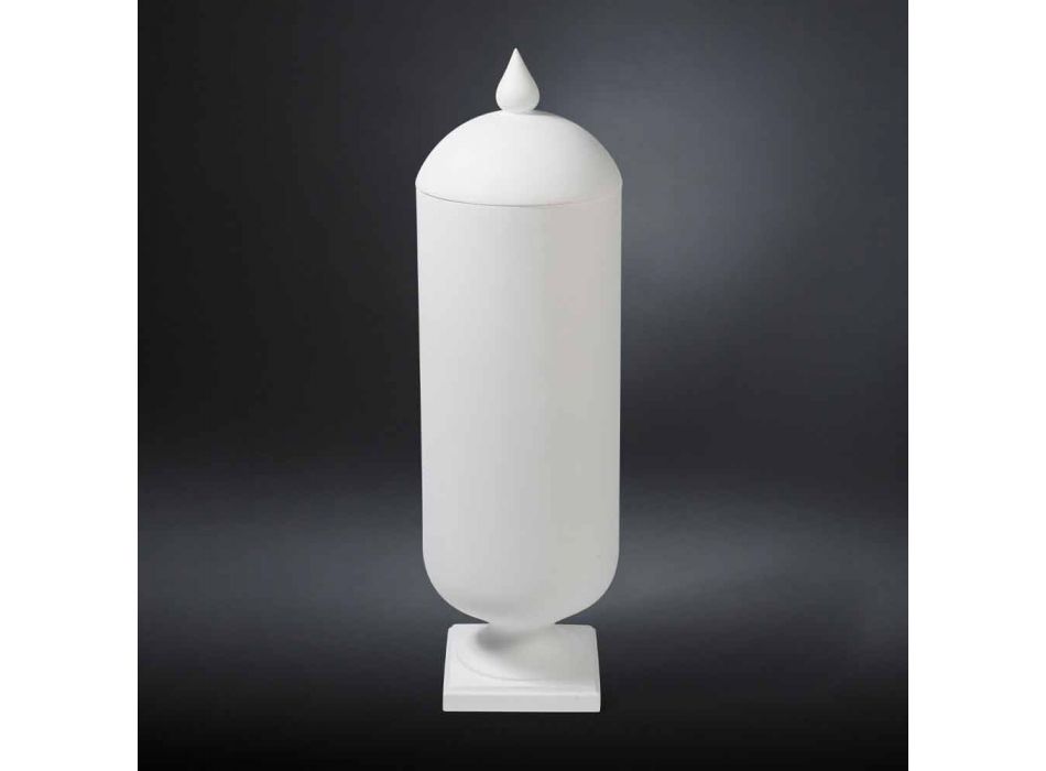 Jarrón de cerámica blanco moderno hecho a mano Made in Italy - Chantal Viadurini
