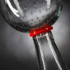 Florero moderno transparente de cristal de Murano soplado hecho en Italia - Copernicus Viadurini