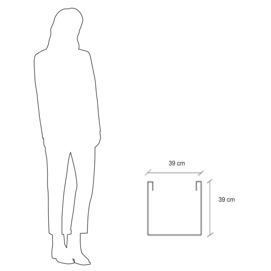 Maceta o Biombo Cuadrado Tres Colores Made in Italy - Plants Viadurini