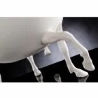 Jarrón ornamental de interior en cerámica blanca u oro de 24 k Made in Italy - Jacky Viadurini