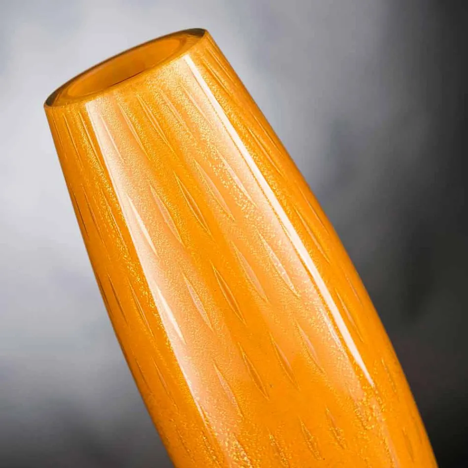 Jarrón ornamental de cristal de Murano soplado de colores Made in Italy - Asper Viadurini