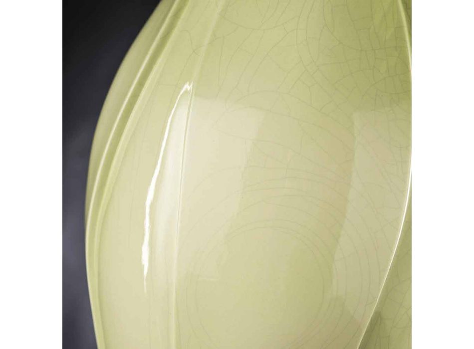 Jarrón ornamental moderno en cerámica coloreada hecho a mano en Italia - Onyx Viadurini