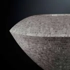 Jarrón ornamental moderno en polietileno coloreado Made in Italy - Madera Viadurini