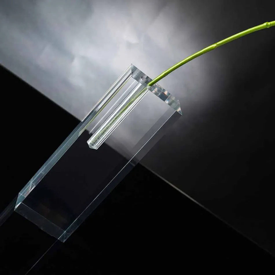 Florero moderno de plexiglás transparente hecho en Italia - Único Viadurini
