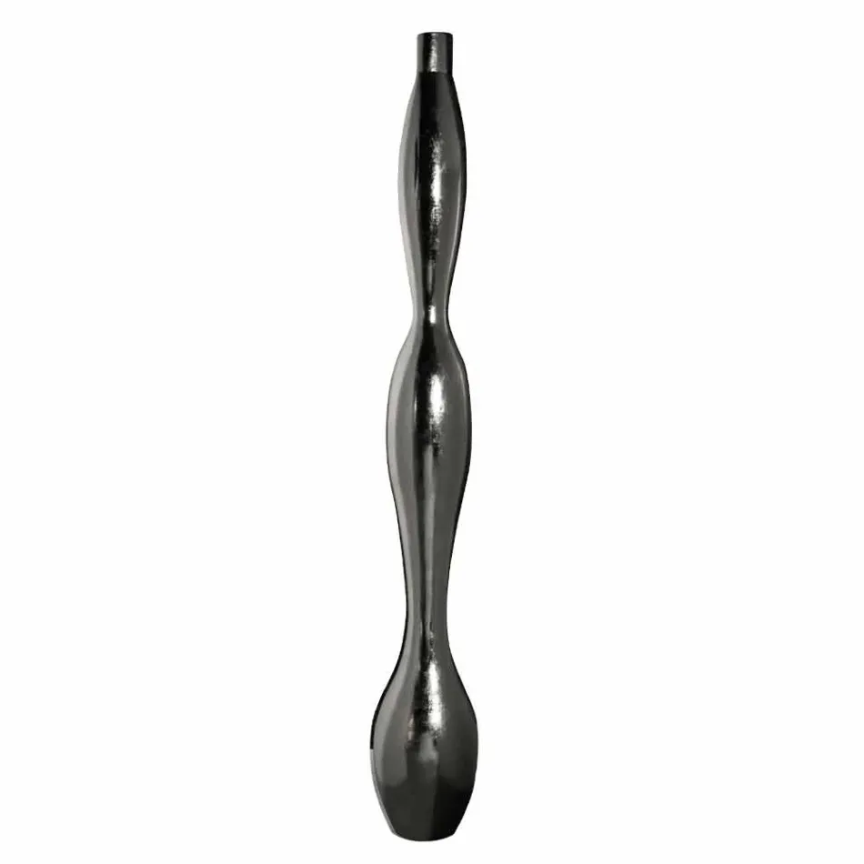 Jarrón para interior en resina con acabado en hoja de oro o plata Made in Italy - Quarto Viadurini