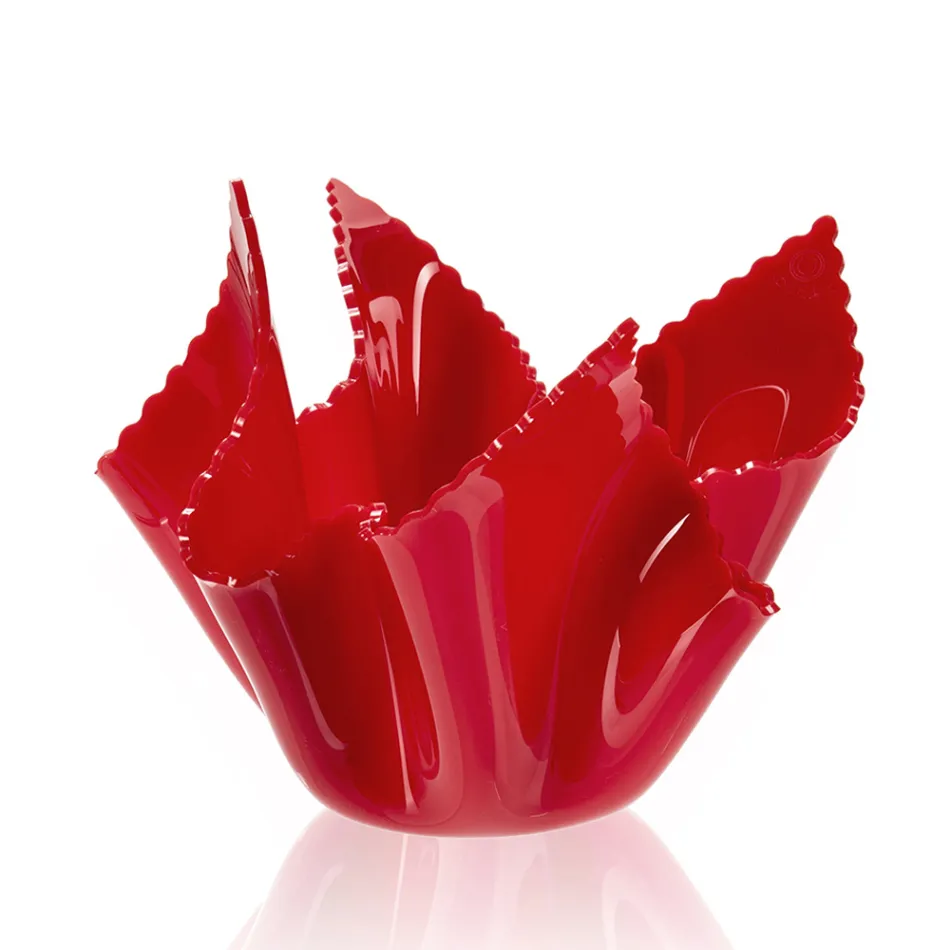 Jarrón reciclable drapeado de plexiglás de colores 2 piezas 2 tamaños - Gabria Viadurini