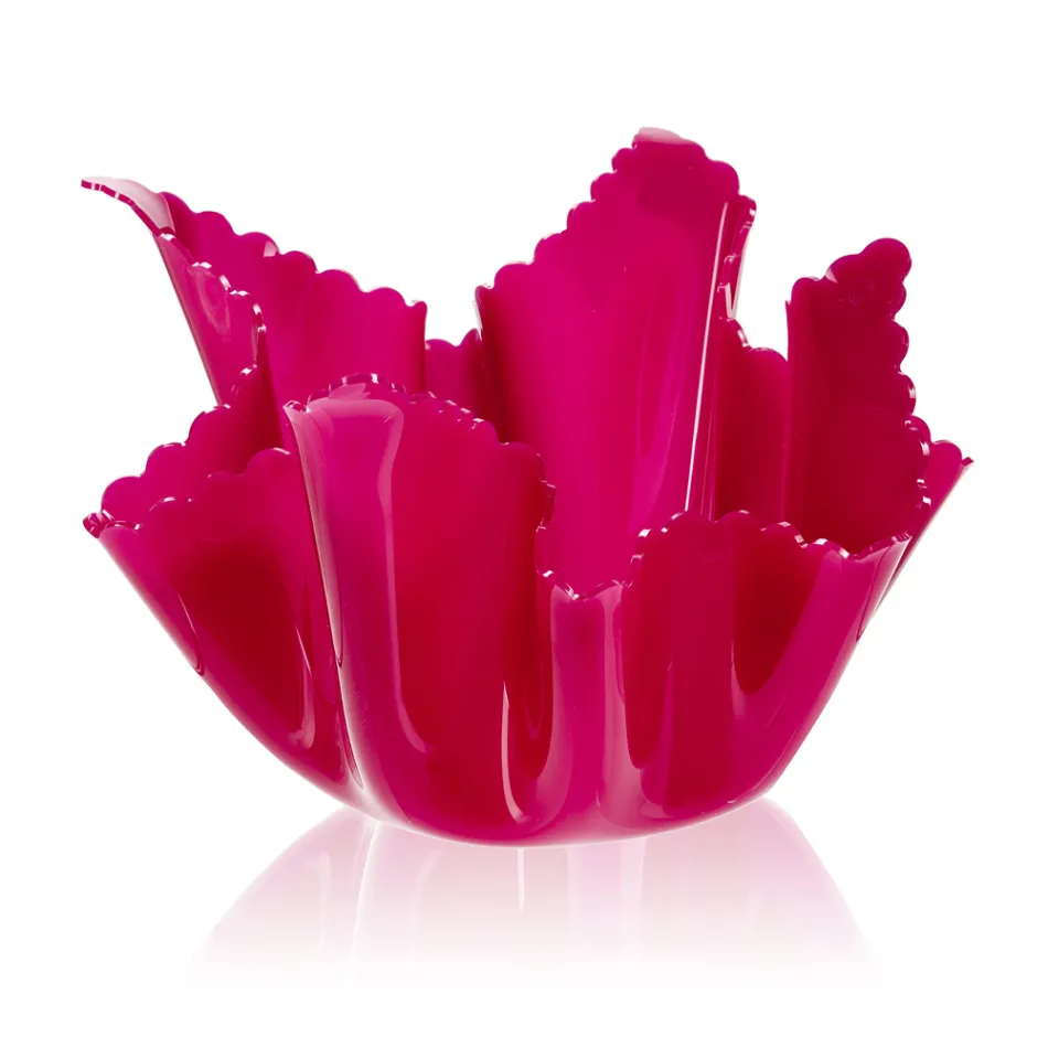 Jarrón reciclable drapeado de plexiglás de colores 2 piezas 2 tamaños - Gabria Viadurini