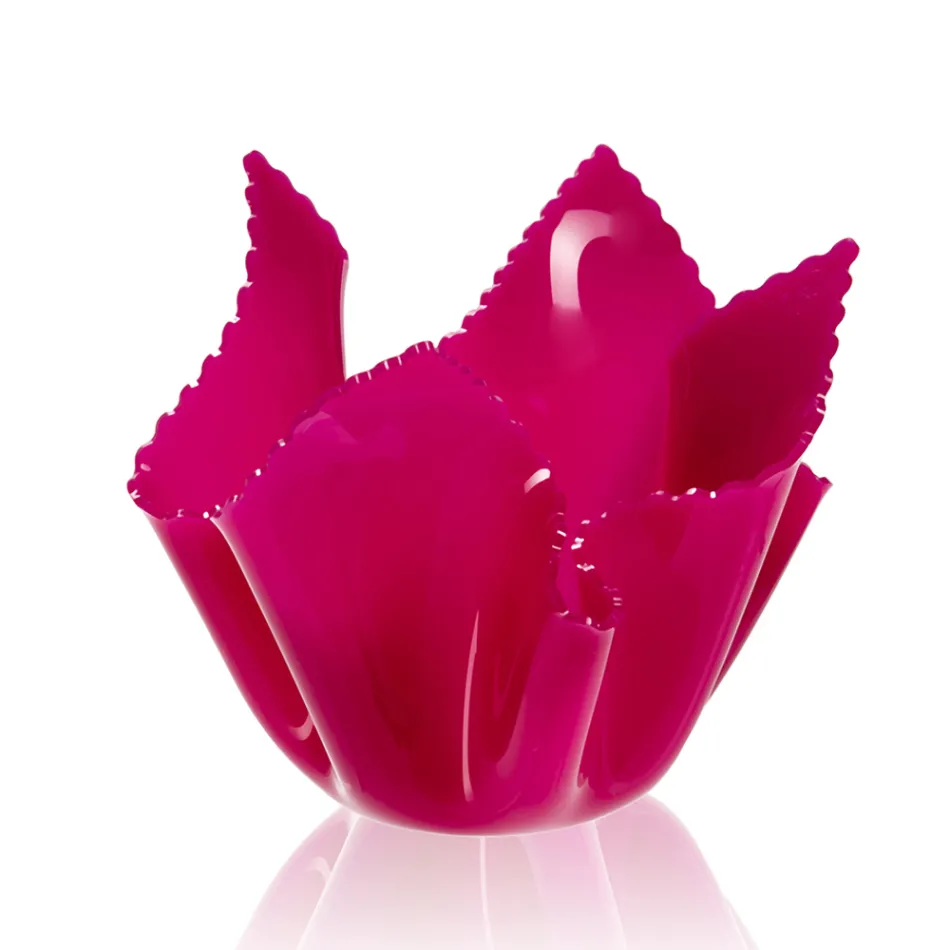 Jarrón reciclable drapeado de plexiglás de colores 2 piezas 2 tamaños - Gabria Viadurini