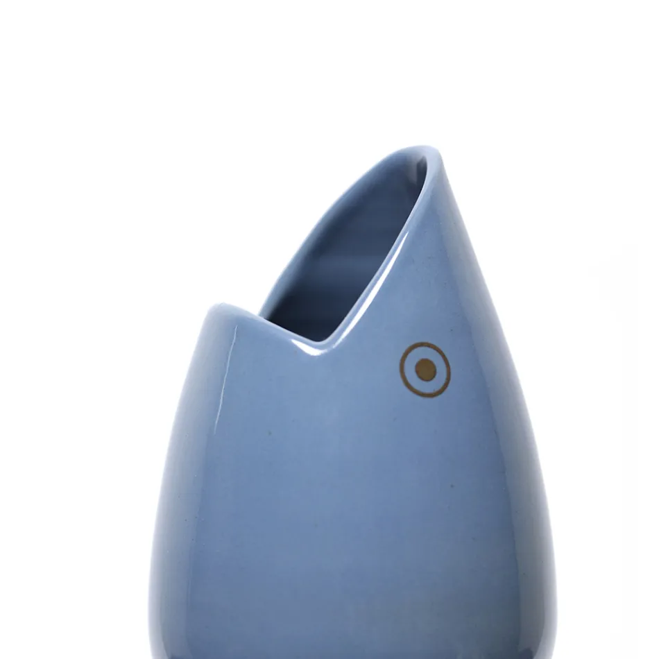 Florero de Cerámica Hecho a Mano en Italia - Atún Viadurini