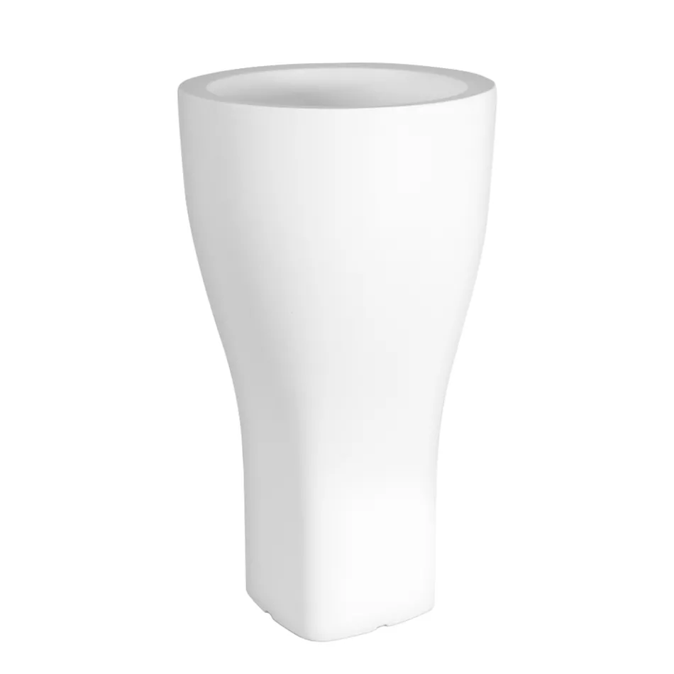 Maceta de jardín redonda de colores en polietileno Made in Italy - Tremont Viadurini